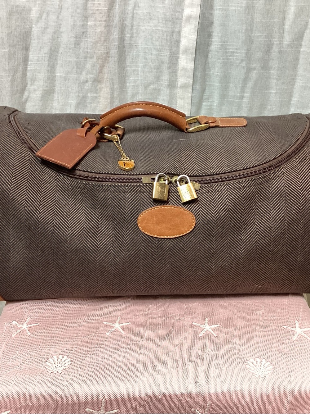 French Luggage Company Vintage Duffle Weekender Bag